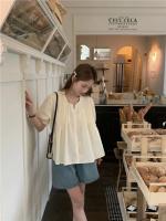 Blusa de verano para mujer, camisa de primavera, blusa para mujer, Blusas largas de gasa, informales, elegantes, Vintage, de manga larga, holgada de gran tamaño, blanca - details 13