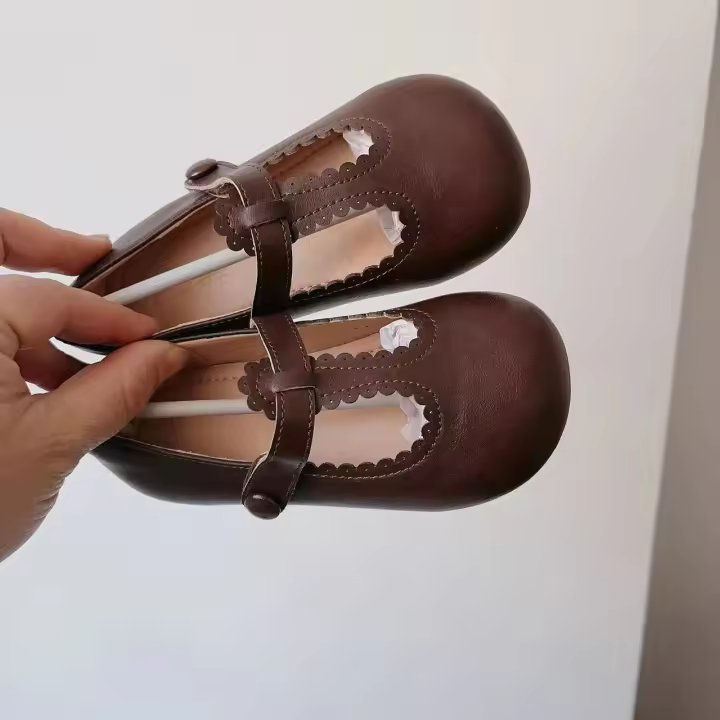 Compañero de clase boca poco profunda zapatos de cuero para niños princesita zapatos individuales ladyshoes - 1