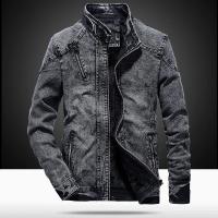 Chaqueta vaquera para hombre, camisa informal estampada azul claro a la moda, chaqueta vaquera negra, chaqueta de primavera para hombre de talla grande - details 1
