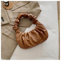 Bolso nube plisado de color sólido, simple para mujer, bolso de hombro dulce - details 7