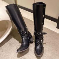 Botas de caballero para mujer, zapatos largos informales - details 2