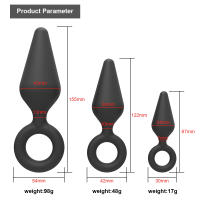 Tapón Anal de silicona para principiantes, masajeador de próstata negro impermeable, Juguetes sexuales anales para mujeres, masaje Anal para adultos - details 1
