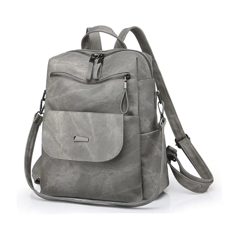 Mochila Antirrobo Impermeable para Mujer, bolso de Cuero PU, Hombro informal, Gran para Viaje, Trabajo y Escuela - 1