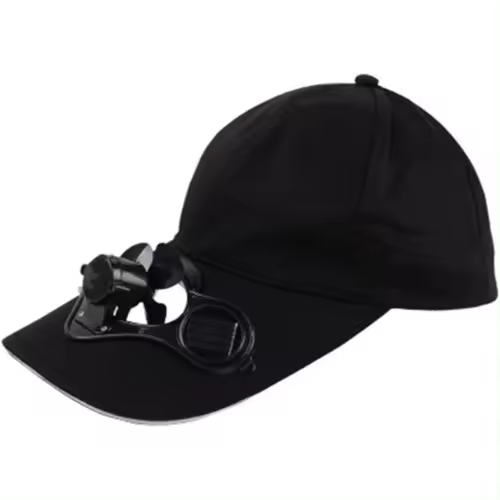 Gorra de béisbol con ventilador de energía solar para golf y refrescarte la cara bajo el sol abrasador del verano. - 1