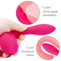 Vibrador Inalámbrico Control Remoto OOEEY para Mujeres Estimulador de Clítoris Juguetes Sexuales para Parejas Adultas Forma U Masturbador Dual - details 6