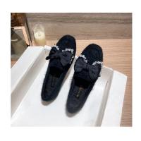 Zapatos planos de piel de visón con lazo de cristal para mujer, mocasines de algodón de felpa cálidos, cuentas de cordones de punta cuadrada, Invierno - details 42