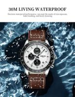 Reloj Analógico de Lujo para Hombres NIBOSI Automático, Correa de Cuero, Estilo Vintage, Impermeable, Elegante - details 9