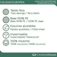 Protector de colchón impermeable, 100% Poliéster, microfibra, protector de colchón de esponja suave con esquinas - details 7