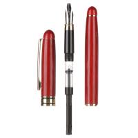 Pluma estilográfica de bambú, pluma de Metal con Clip, recargas de tinta, caligrafía, caoba, regalo - details 7