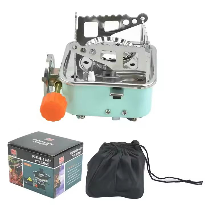 Mini estufa de Gas de cartón plegable portátil para acampar al aire libre, cocina compacta, estufa cuadrada pequeña para entretenimiento al aire libre - 1