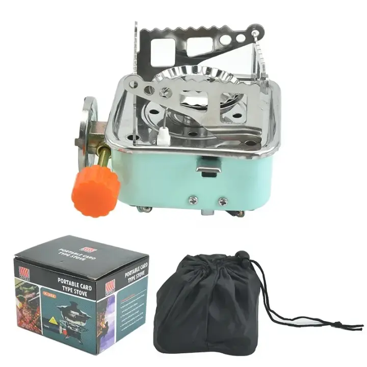 Mini estufa de Gas de cartón plegable portátil para acampar al aire libre, cocina compacta, estufa cuadrada pequeña para entretenimiento al aire libre - 1