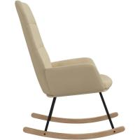 Silla Mecedora Balancín Reclinable Asiento Butaca Sillón Acolchado Salón Sala de Estar Relajación Muebles Mobiliario de Tela - details 2