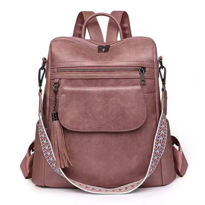 Mochipa de cuero para Mujer, diseño de moda, bolsos de hombro para Mujer, mochila de viaje - 1