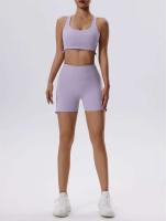 Fierss Conjunto de Yoga, Tre de Gimnasio de Color sólido, Transpirable, Secado rápido, Ropa de Entrenamiento Deportiva para Correr para Mujer, 2 Piezas - details 11