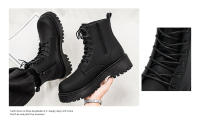 Hombres Botas De Herramientas De Locomotora Negra Botas De Cuero Informales Impermeables De Cuero Suave De Caña Alta - details 3