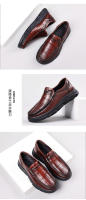 Zapatos de Cuero para Hombres de Primavera Zapatos Formales de Negocios Casuales con Suela Gruesa - details 15