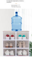 Paquete de 8 cajas de zapatos de plástico, organizador de zapatos apilable para zapatos de hombre y mujer - details 4