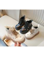 Botas de cuero bordadas para niños y niñas, botines de princesa versátiles, diseño a la moda, otoño - details 2