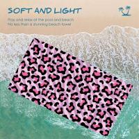 Toalla de piscina de secado rápido, ligera, absorbente, de microfibra con estampado de leopardo, tigres de playa, perfecta para hombres y mujeres - details 4