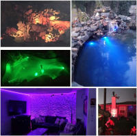 Luces de Punto Coloridas Solar Linternas Impermeables para Acuario RGB - details 10