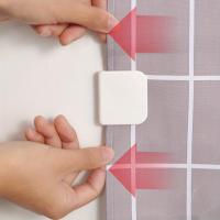 Clips adhesivos multifuncionales para cortinas de baño, evitan esparcir y aseguran cortinas de ducha, 2 piezas - details 7