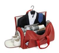 Bolsa de almacenamiento de viaje multifuncional de cuero Pu, conjunto de ropa plegable, bolso para hombre y mujer - details 0