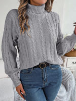 Suéter de punto de cuello alto para mujer, jersey de manga larga, Tops de moda, blusa de punto, novedad de otoño e invierno, 2023 - details 11