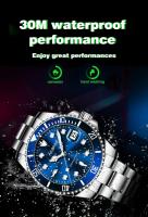 Reloj de Pulsera de Cuarzo de Lujo para Hombres Resistente al Agua, Luminoso, Correa de Aleación, Reloj de Negocios de Alta Gama - details 5