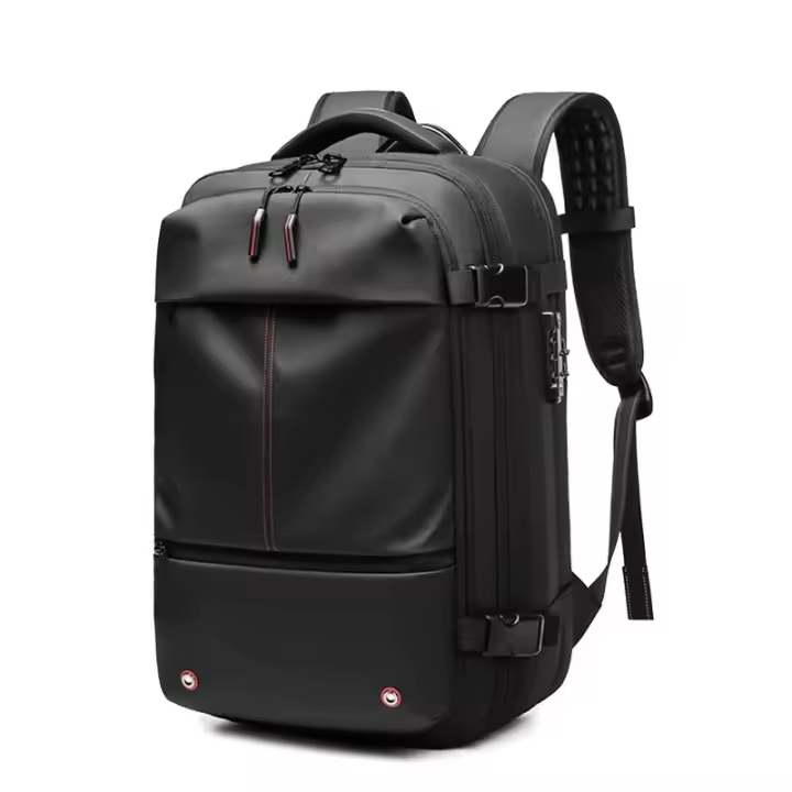 Mochila de compresión al vacío para hombre, bolsa de viaje para portátil de 17,3 pulgadas, gran capacidad, apta para negocios, escuela y uso al aire libre, viajes, bandolera, multifunción - 1