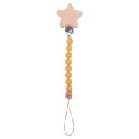 Soporte para chupete suave, cuentas de madera de haya, cordón de madera anticaída de calidad alimentaria, cadena de chupete para bebé, Clips para chupete, cadenas, cadena Molar - details 3