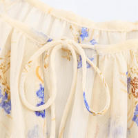 Blusa de Primavera Suave Estampado Floral Comodidad Versátil Moda para Mujeres - details 6