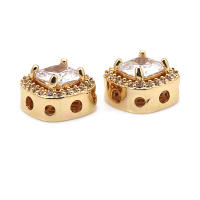 Cuentas de Espacio de Cubo de Bronce Dorado 18K Accesorios de Joyería DIY de Alta Calidad - details 35