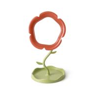 Bonito espejo de tocador con forma de girasol, espejo de maquillaje de escritorio desmontable clásico, espejo de mesa de flores con rotación de 360 ​​grados para dormitorio - details 8