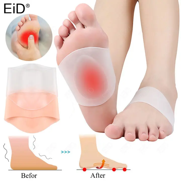 Almohadillas de Gel de silicona para el arco, almohadillas suaves para el pie plano, para fascitis Plantar, para aliviar el dolor - 1