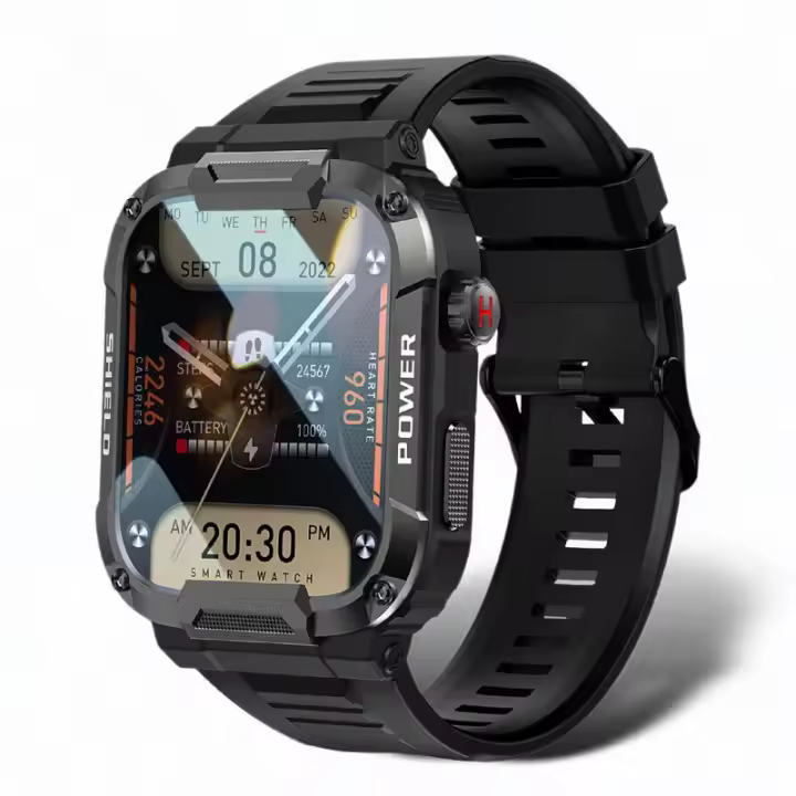 MK66 Smartwatch Reloj para hombre anticaída para exteriores Rastreador de ejercicios IP68 Impermeable Llamada Bluetooth Batería grande Reproducción de música Reloj inteligente deportivo - 1
