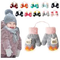 Guantes de punto para niños y niñas, manoplas cálidas, dibujos animados, conejo, lindo - details 0
