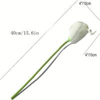 Ramo de Jazmín Blanco de Tacto Real 5 Piezas de Flores Artificiales para Boda, Despedida de Soltera, Decoración de Hogar - details 1