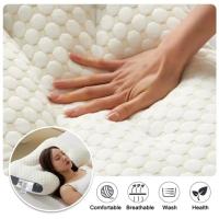 Almohada ortopédica 3D para el cuello, cojín de alta elasticidad, suave, porosidad, lavable, ropa de cama para Hotel y hogar - details 3
