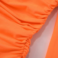 M23DS735 Vestido superior de color sólido plisado de cintura alta ajustado nuevo a la moda para mujer - details 62