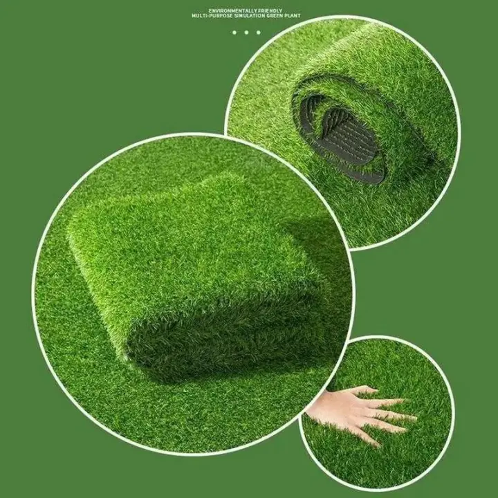 Alfombra decorativa antideslizante para exteriores, suelo suave artesanal para el hogar, césped artificial - 1
