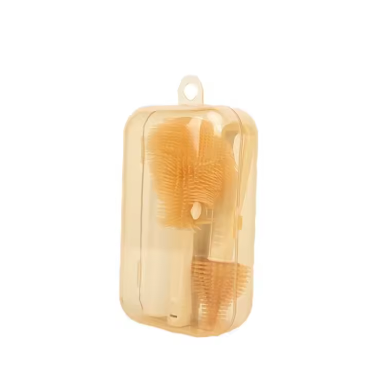 Kit de cepillo para biberones con mango largo, cepillo limpiador de biberones multiusos con rotación de 360 ​​grados, con caja, limpiador de botellas de agua - 1