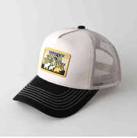 Primavera verano nuevo estilo americano patchwork tela bordada malla gorra de béisbol para hombres y mujeres sombreado transpirable versátil sombrero de pato - details 2
