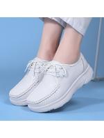 Zapatos de enfermera primavera y otoño 2025 nuevos zapatos de mujer zapatos de plataforma zapatos deportivos blancos de boca baja zapatos individuales - details 1