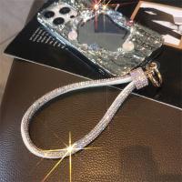 Cordón para teléfono móvil con diamantes de imitación, cuerda colgante ostentosa, correa para la muñeca, cordón de diamante de mano brillante, adornos colgantes - details 6