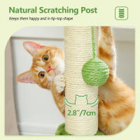 PAWZ-Pequeño árbol para gatos, torre linda con postes rascadores de sisal para gatos pequeños, hamaca grande para gatos - details 8