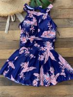 Traje de baño de una pieza de talla grande para mujer, traje de baño grande con falda, monokini vintage, 2023 - details 3