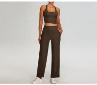 Conjunto de Yoga de Alta Cintura para Mujer Ropa Deportiva de 2 Piezas para Correr y Fitness - details 4