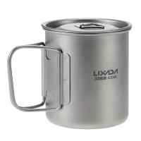Lixada - maceta colgante portátil de titanio ultraligera, 900 ml/1600 ml, con asa plegable con tapa, utilizada para acampar al aire libre, hacer senderismo, - details 6
