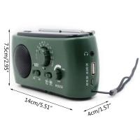 Radio de Emergencia FM G8DB Manivela con Linterna LED SOS Generación de Energía Solar y Manivela - details 4