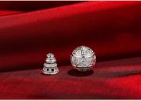 Entra de Buda de Plata Pura S Accesorios de Abalorio de Cabeza de Tres Vías con Tesoros de Ocho Joyas - details 8